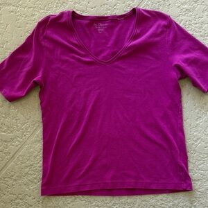 Chico's Magenta Short Sleeve Tee